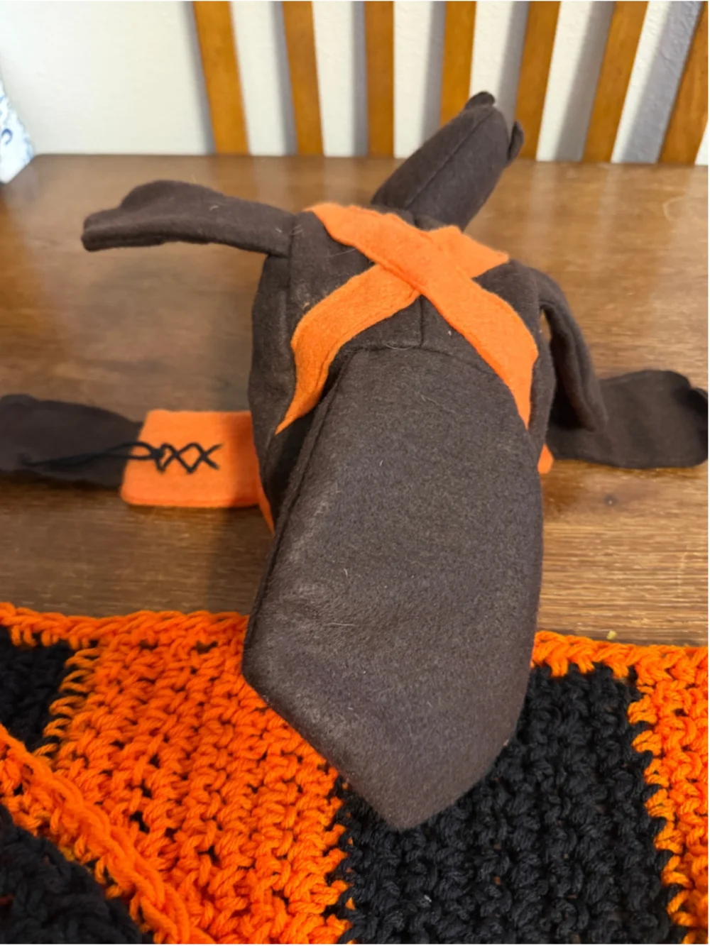 Handmade Oregon State Beavers OSU Beaver Hat & Crochet Scarf Set Orange Black